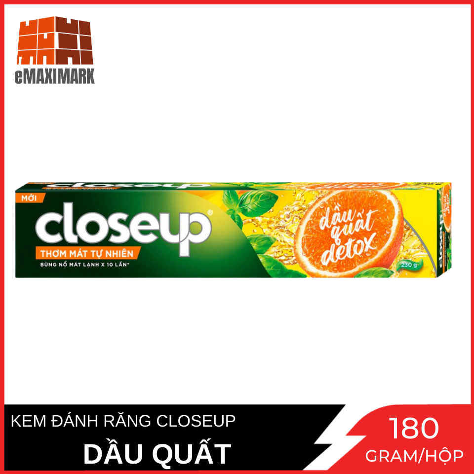 Kem đánh răng closeup dầu quất detox tuýp 180g