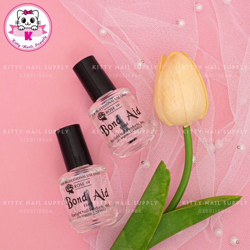 Kiềm dầu nail, khử dầu liên kết móng rose Bond AID 15ml giúp sơn gel bền và bám lâu hơn - Kitty Nails Supply