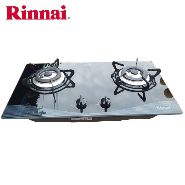 Bếp gas âm rinnai rvb-2bgn, chén đồng có đầu hâm, ngắt gas tự động