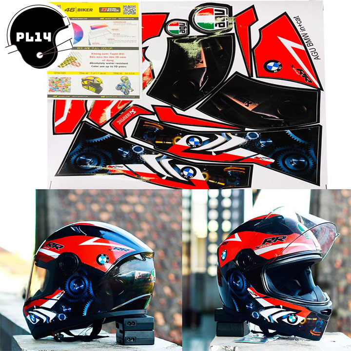 Tem Dán Mũ Fullface Cao Cấp Cực Ngầu - PC012