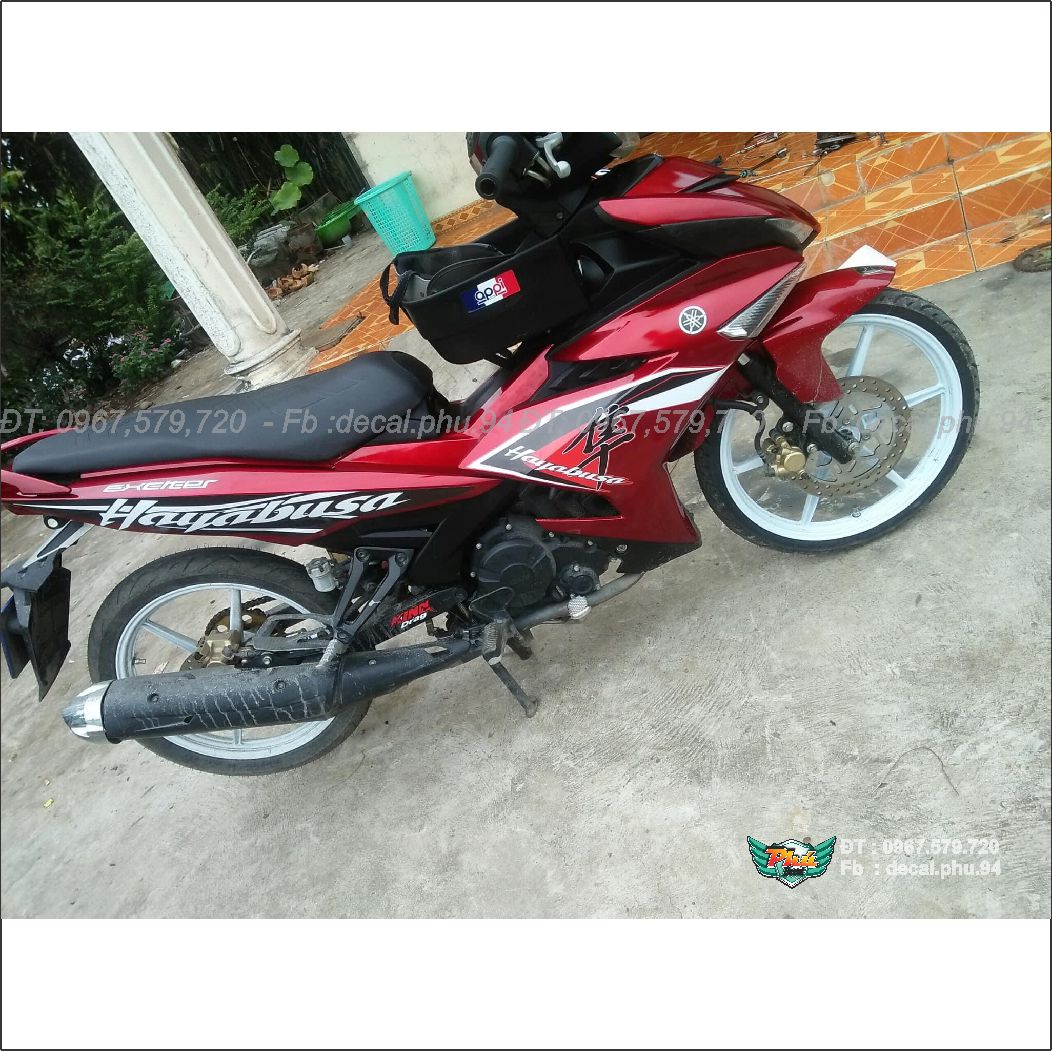 Tem rời Exciter 150 Hayabusa đỏ đen