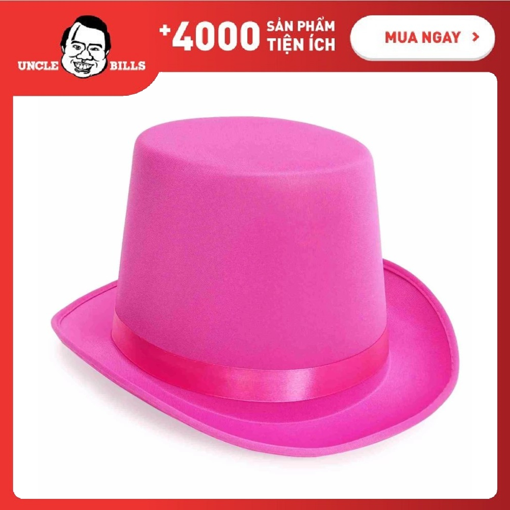 Mũ chóp bằng vải màu hồng ubl yd0085