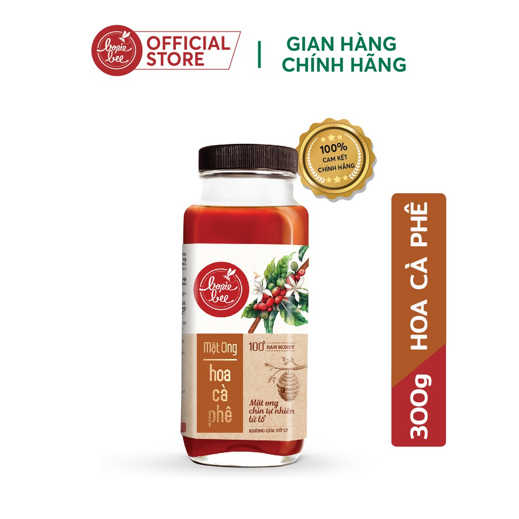 Mật ong nguyên chất hoa cà phê bonie bee 300g - mật ong không xử lý