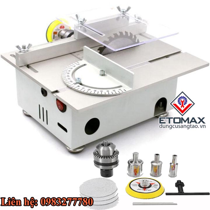 Máy cưa bàn mini đa năng V3, cưa bàn kết hợp khoan, mài, khắc