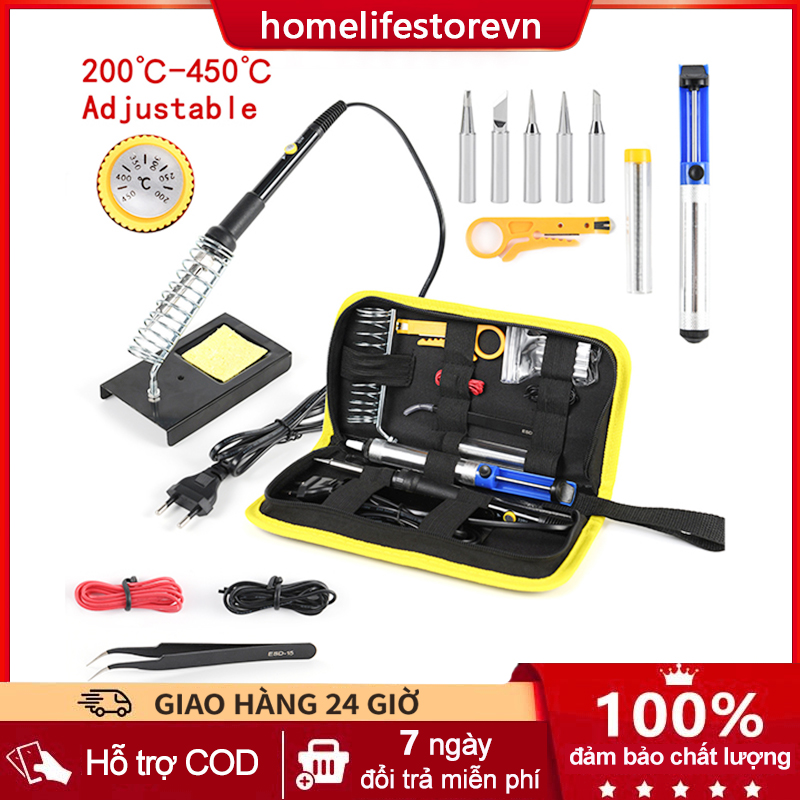 Bộ hàn sắt điện điều chỉnh nhiệt độ, dụng cụ hàn bút chì nhiệt 220v 110v 60w 80w