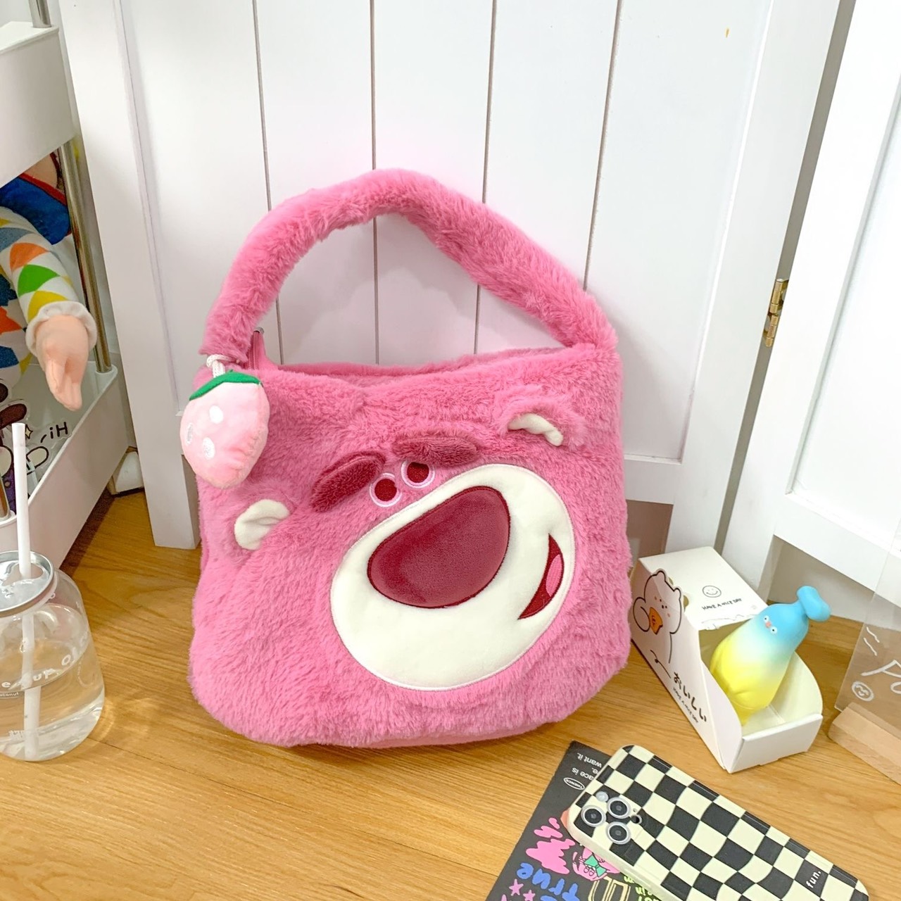 Túi xách gấu dâu nhiều mẫu xinh xắn cho nữ, Túi đeo chéo gấu Lotso dễ thương _ TingTing