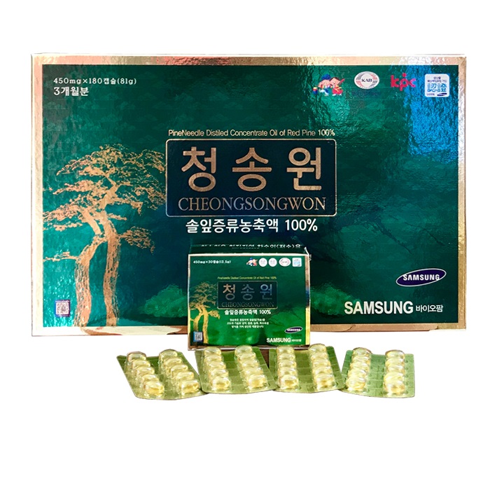 [HCM]Tinh dầu thông đỏ nội địa Hàn Quốc Cheongsongwon 180 viên