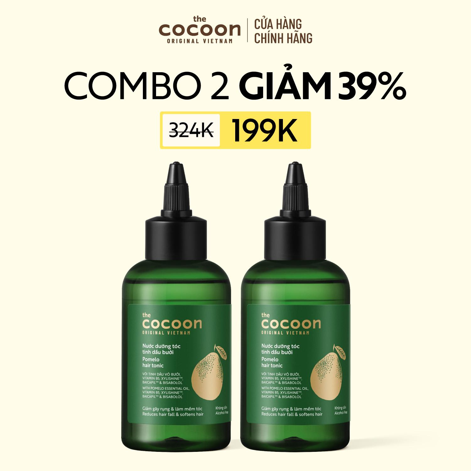 Combo 2 Nước dưỡng tóc tinh dầu bưởi Cocoon 140ml