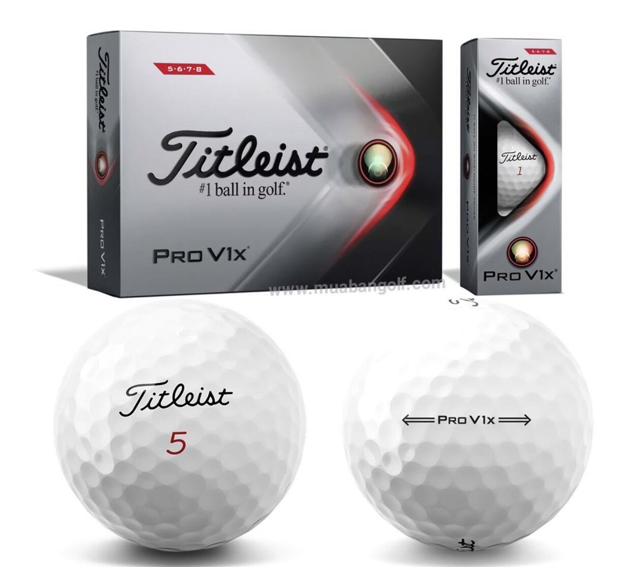 Bóng chơi golf - bóng golf titleis pro v1 x và pro v1 hàng hãng chuẩn mới 100%
