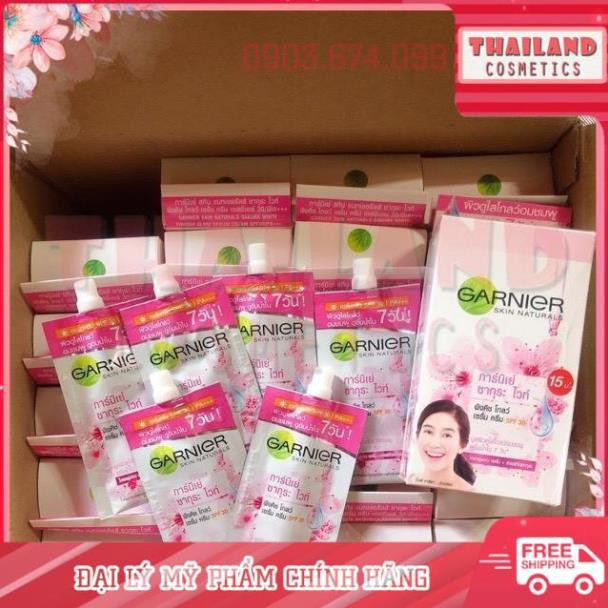 Thật 100% - hộp 6 gói garnier hồng dưỡng da - 08.6