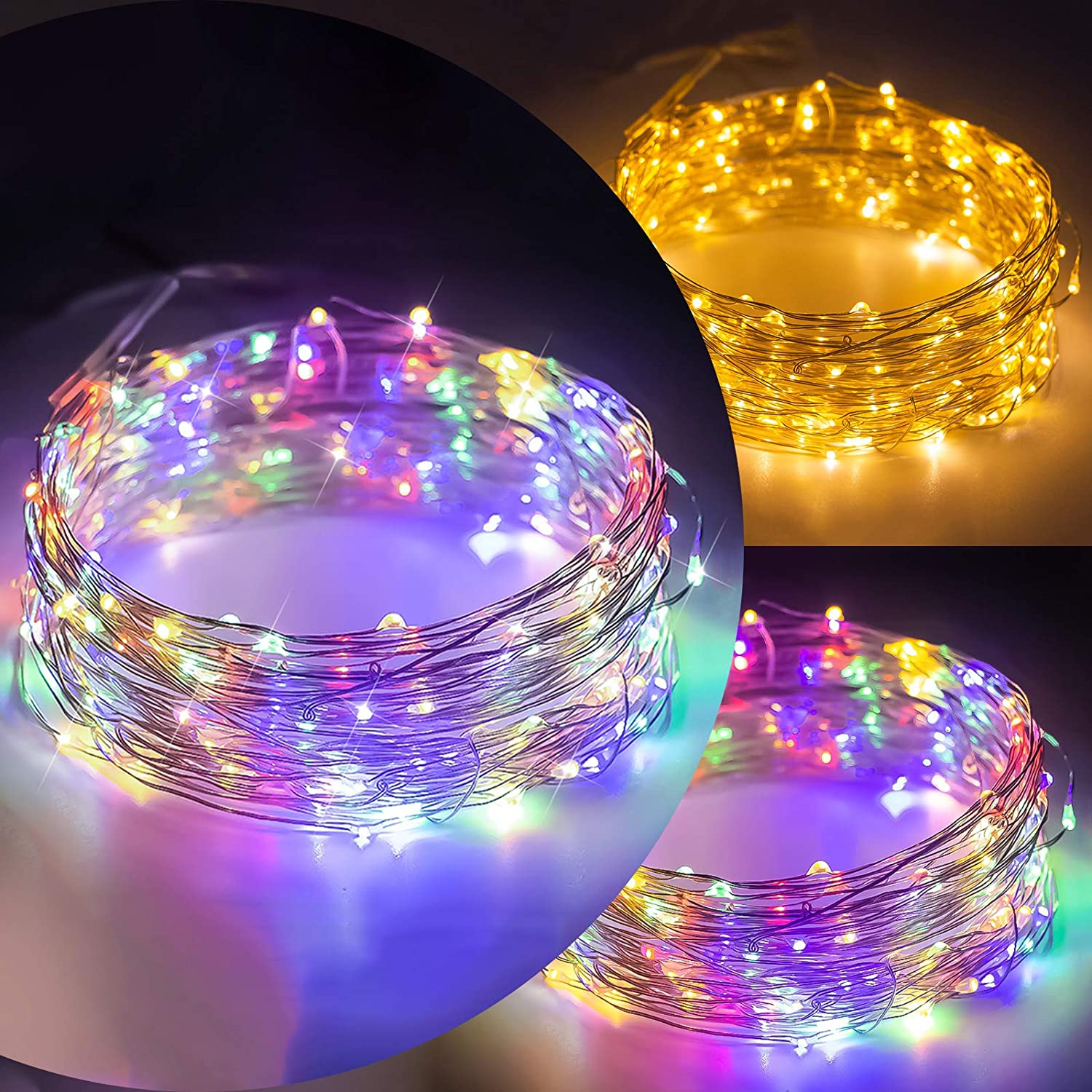 Đèn Led Kèm Pin AG13 Tiện Lợi Dây Đèn Led Đom Đóm Chipsbling Fairy Lights Trang Trí Noel Tiệc Tùng