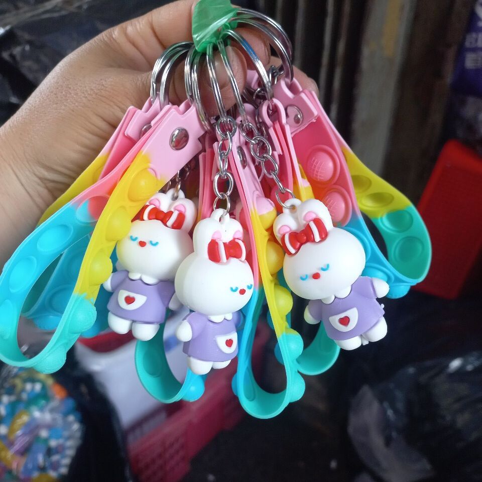 Móc khóa có dây popit móc treo cặp hoạt hình dễ thương Phụ Kiện 68