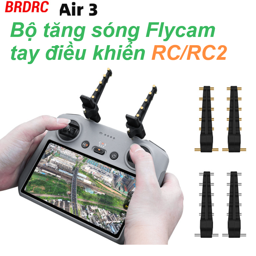 Bộ kích sóng tăng tín hiệu tay điều khiển RC1 (RC-1) / RC2 (RC-2) cho flycam DJI mini 4pro 3/ 3pro air3 3S MAVIC3 Air2 2s - phụ kiện Flycam