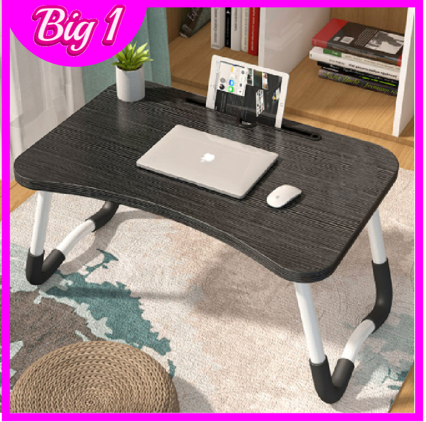 Bàn làm việc học bài gấp gọn có khe cắm điện thoại ipad