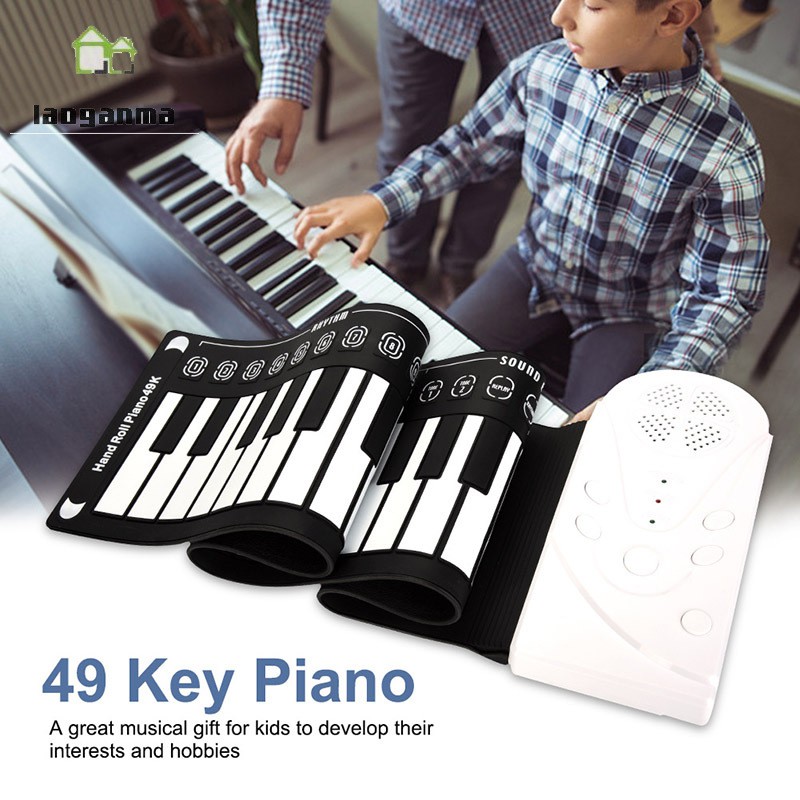 Đàn Piano Cho Bé, Đàn Piano Điện Tử Trẻ Em Cuộn Dẻo 49 Keys Cho Trẻ Em Học Chơi Đàn, Phím Gõ Siêu Nhạy, Âm Thanh Sống Động, Giá Rẻ.