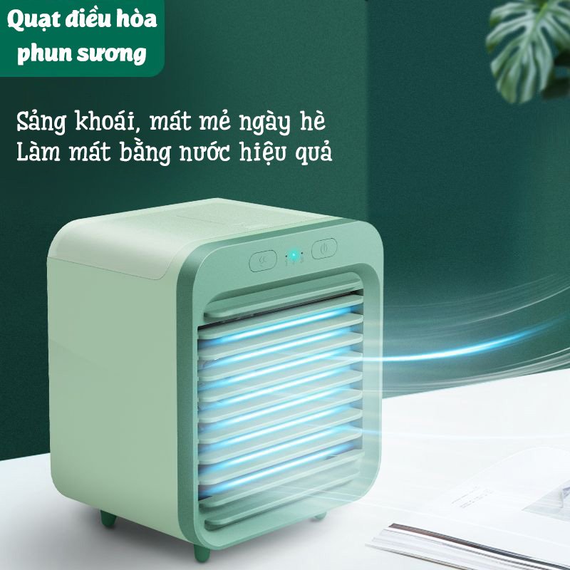 Quạt đá điều hòa phun sương Jatek SL-08 ⚡ Quạt hơi nước mini để bàn làm mát 8-10 độ dùng pin sạc 8-10 tiếng ⚡ Dễ dàng mang đi dùng mọi lúc mọi nơi