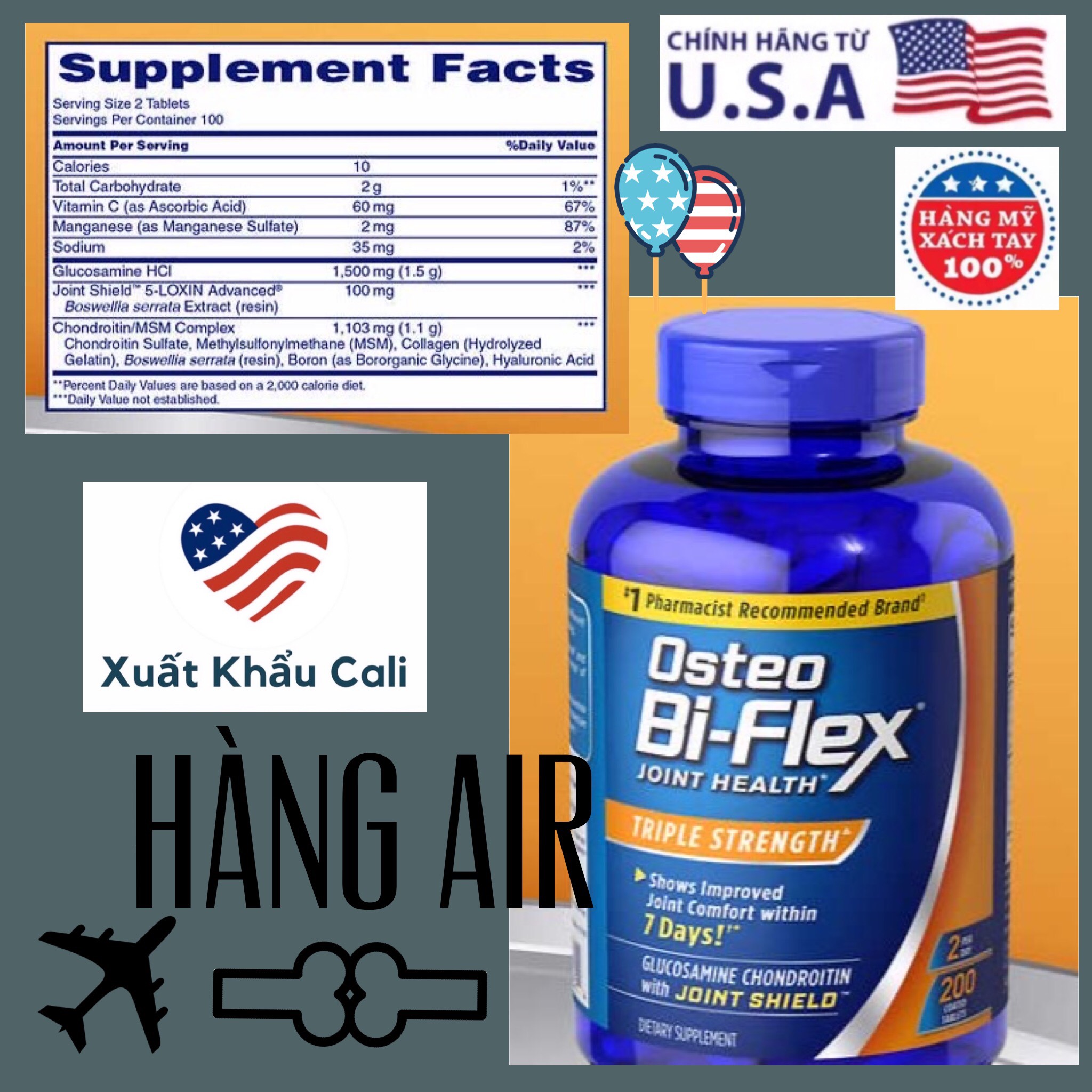 [HCM]Osteo Bi flex 200 viênBổ khớp.