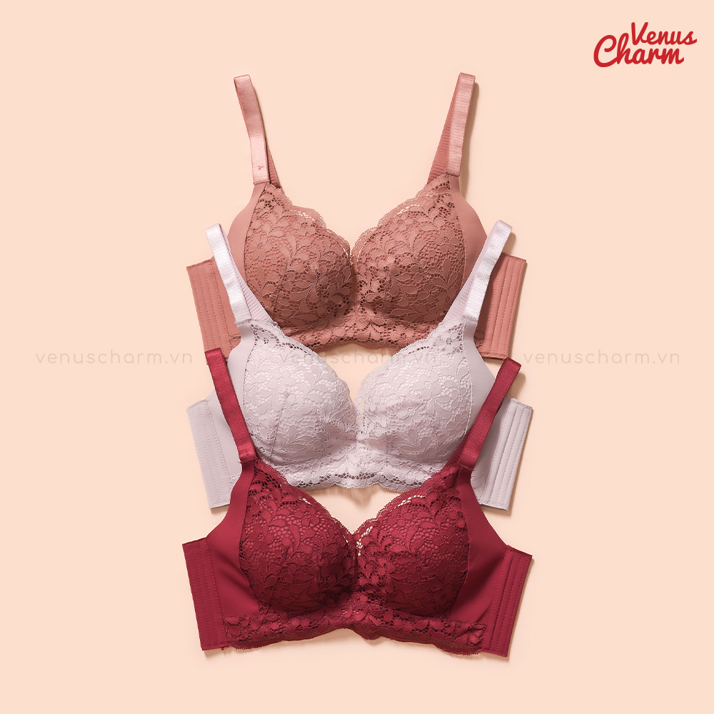Áo lót nữ Venus Charm ren đệm dày nâng ngực 4cm cho form ngực nhỏ 6018