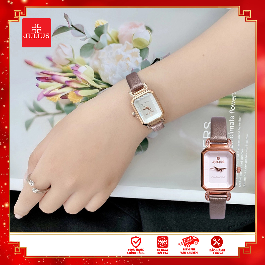 Đồng hồ nữ ja-951f julius hàn quốc dây da