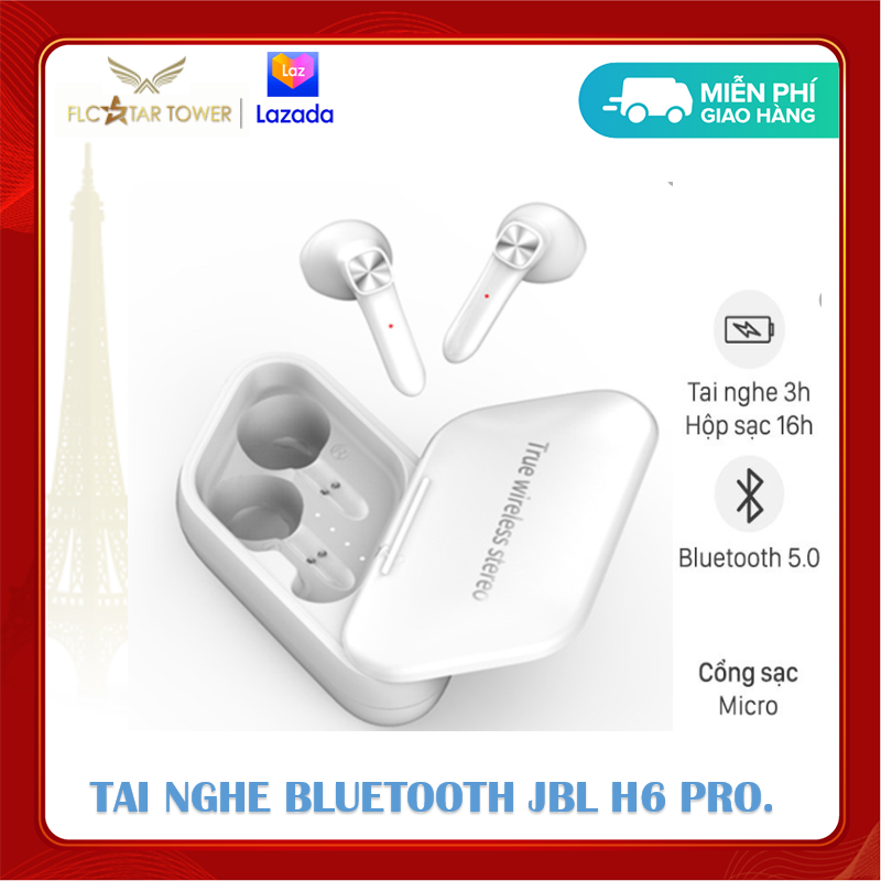 Tai Nghe Bluetooth Jbl H6 Live Pro Tws Hàng Cao Cấp. Chống ồn 3 Micro Pin