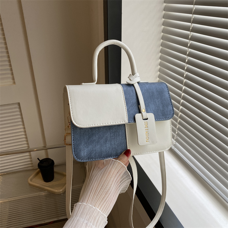 Túi xách nữ đeo chéo đẹp da túi xách hàn quốc Thời trang túi hộp vuông girl phố túi basic túi tò te Thiết kế màu tương phả