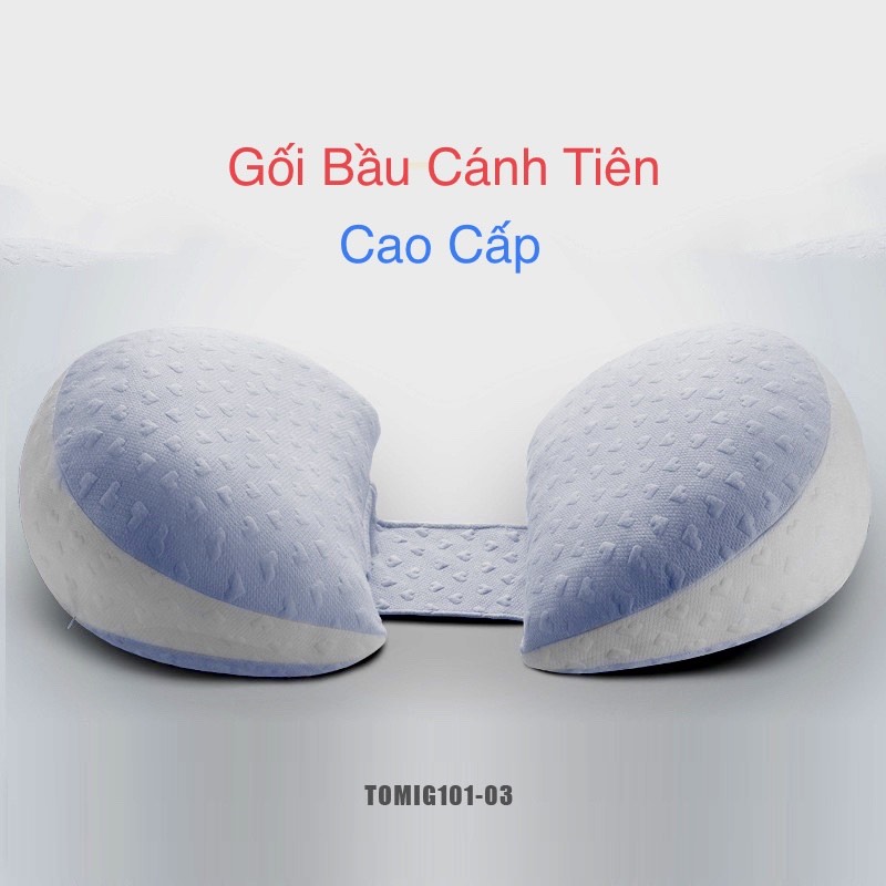 Gối bầu cánh tiên, gối cho bà bầu chất liệu sợi tre TOMIG101 giúp ngủ ngon, giảm đau lưng hiệu quả