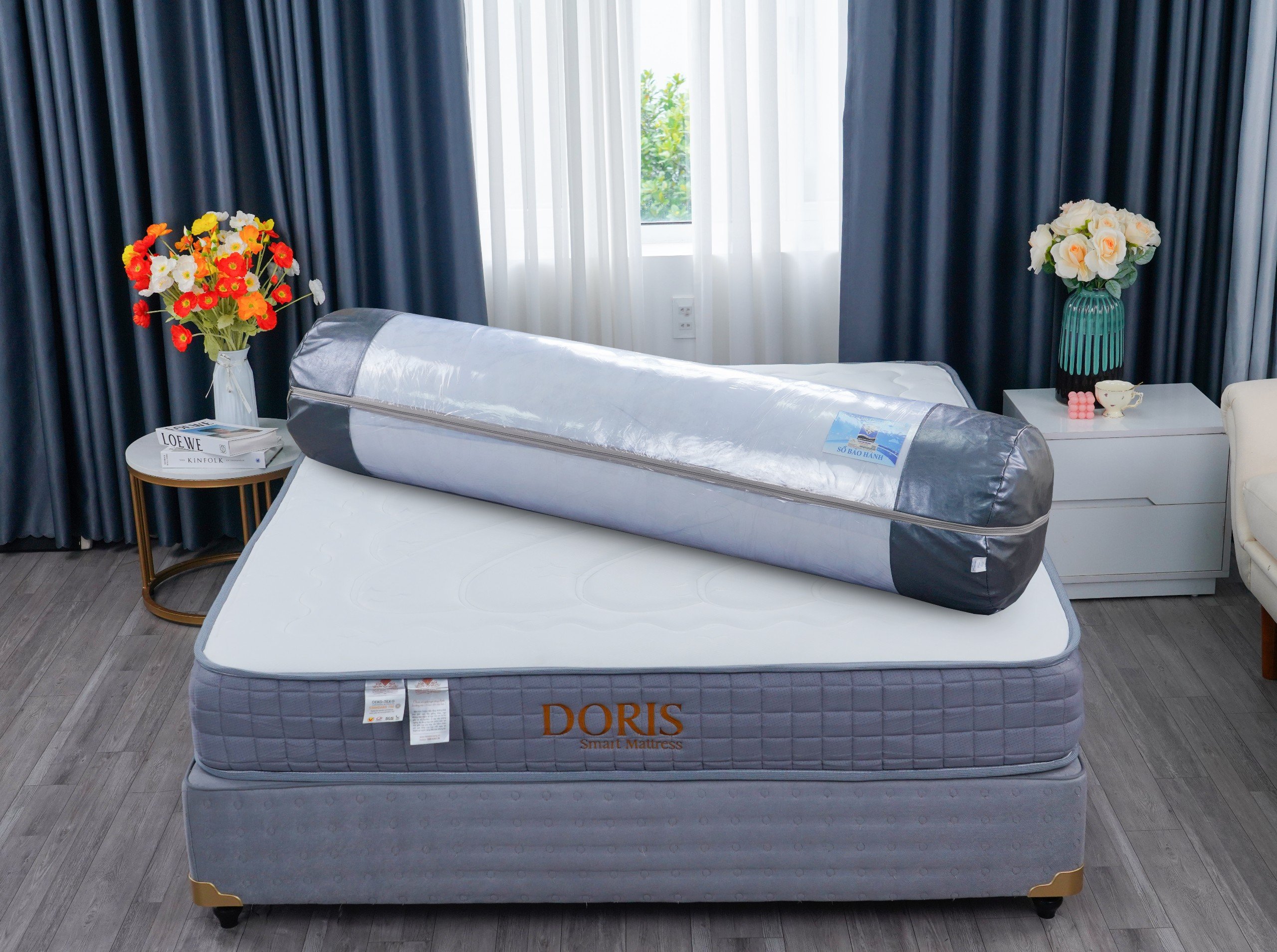 ( Giao Hàng Toàn Quốc ) ĐỆM LÒ XO TÚI CUỘN KIM CƯƠNG - BẢO HÀNH 10 NĂM - DORIS - HÀNG CHÍNH HÃNG