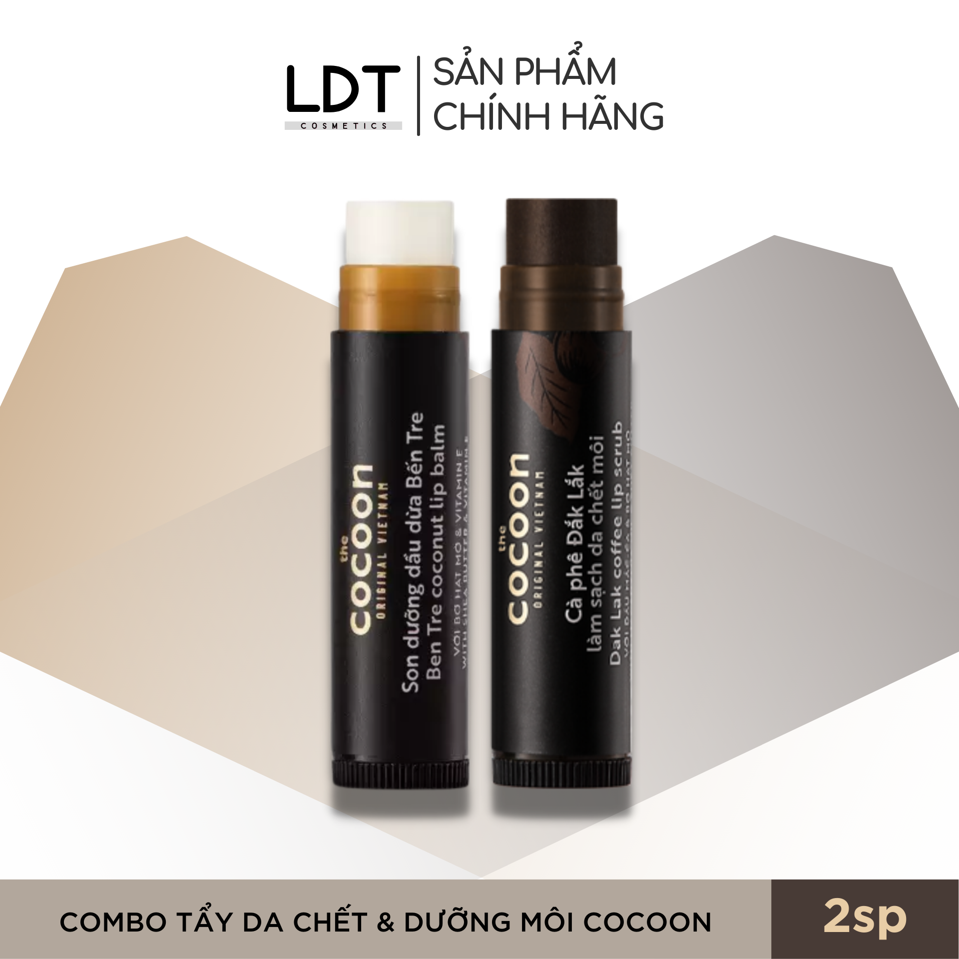 Bộ sản phẩm Tẩy da chết & Dưỡng môi Cocoon