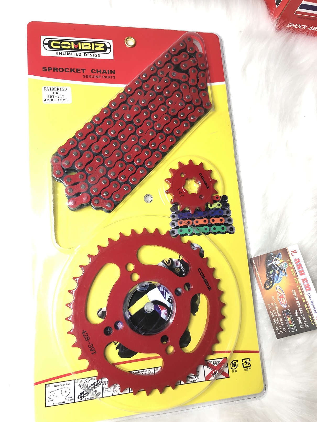 Bộ Sên Nhông Dĩa Màu 9li ComBiz Cho Raider Fi / Satria