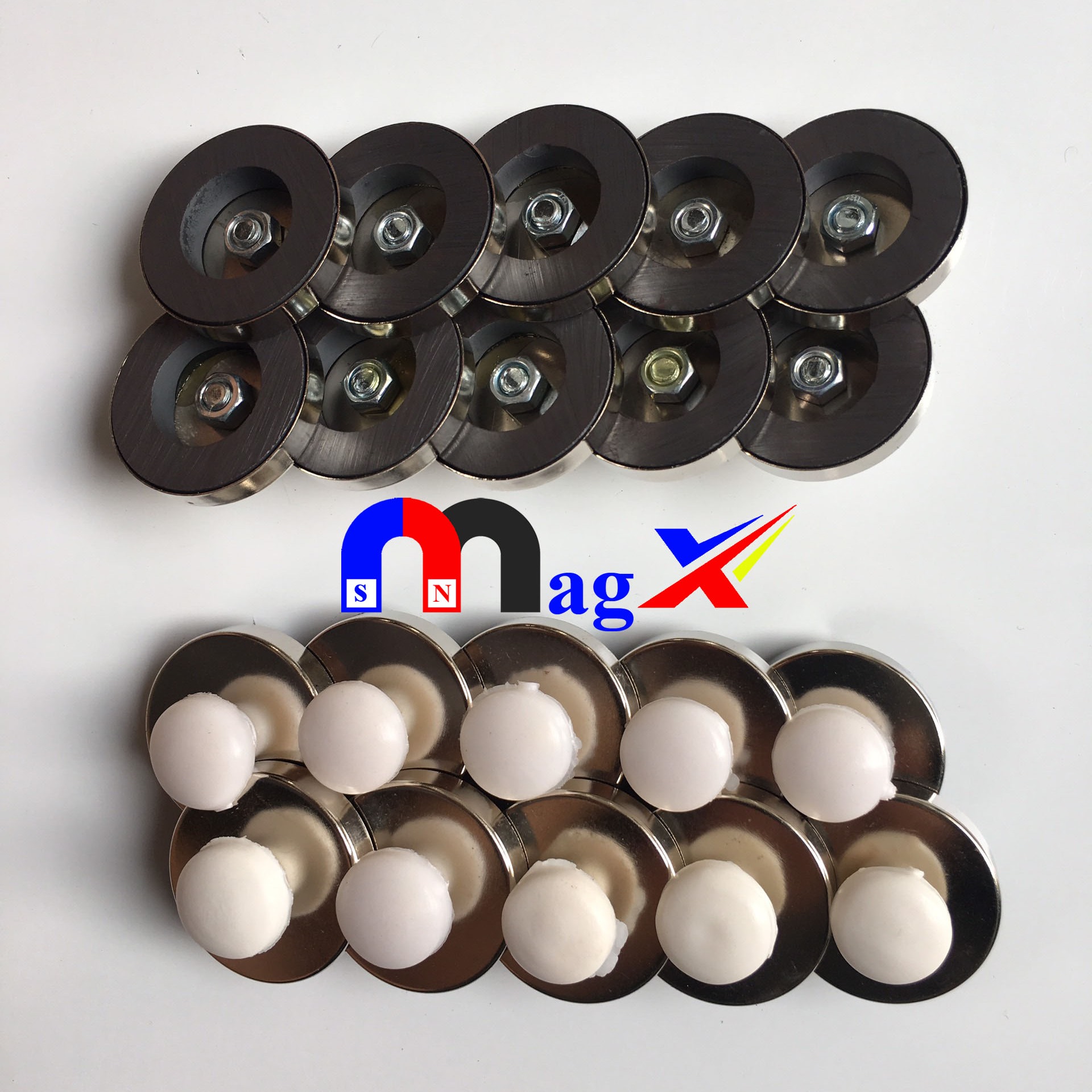 [HCM]Nút Chặn Giấy Nam Châm Đính Bảng Từ - D32 Bọc Sắt Mạ Inox - Bộ 30 Viên