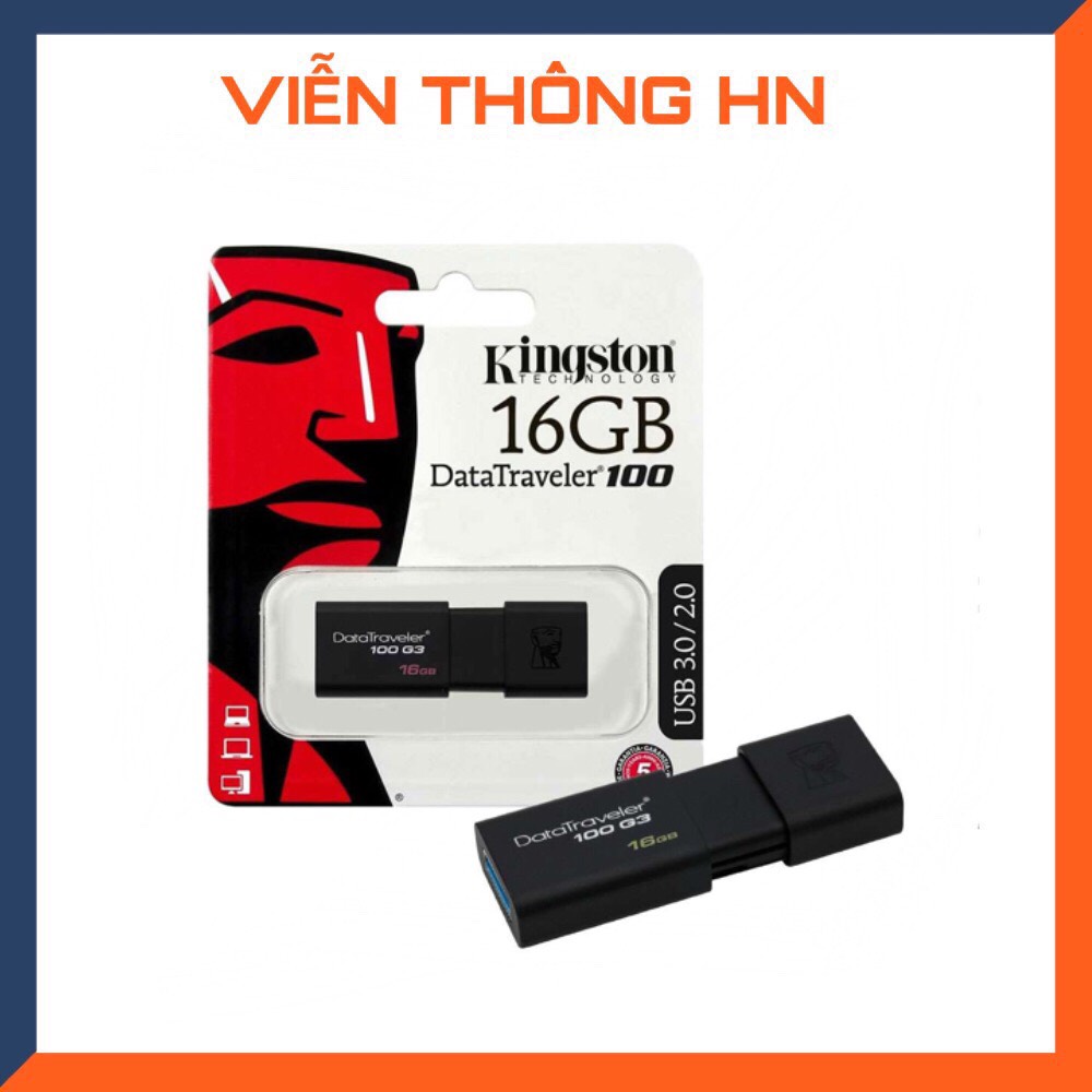 Usb 3.0 kingston datatraverler 100 g3 16gb 100mb/s dt100g3/16gb ứng dụng cho máy tính ...