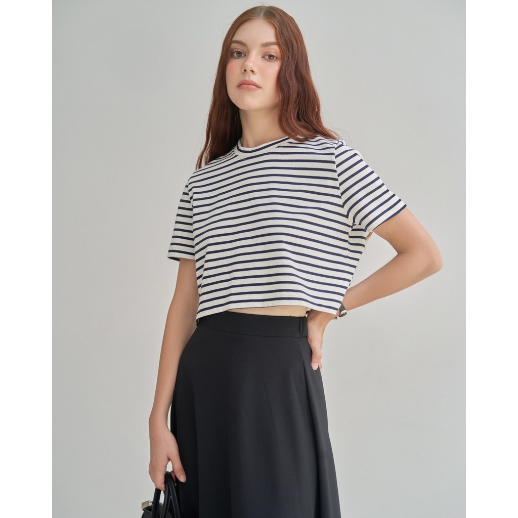 Áo thun croptop sọc kẻ ngang coco | ak-la3558 | lana official