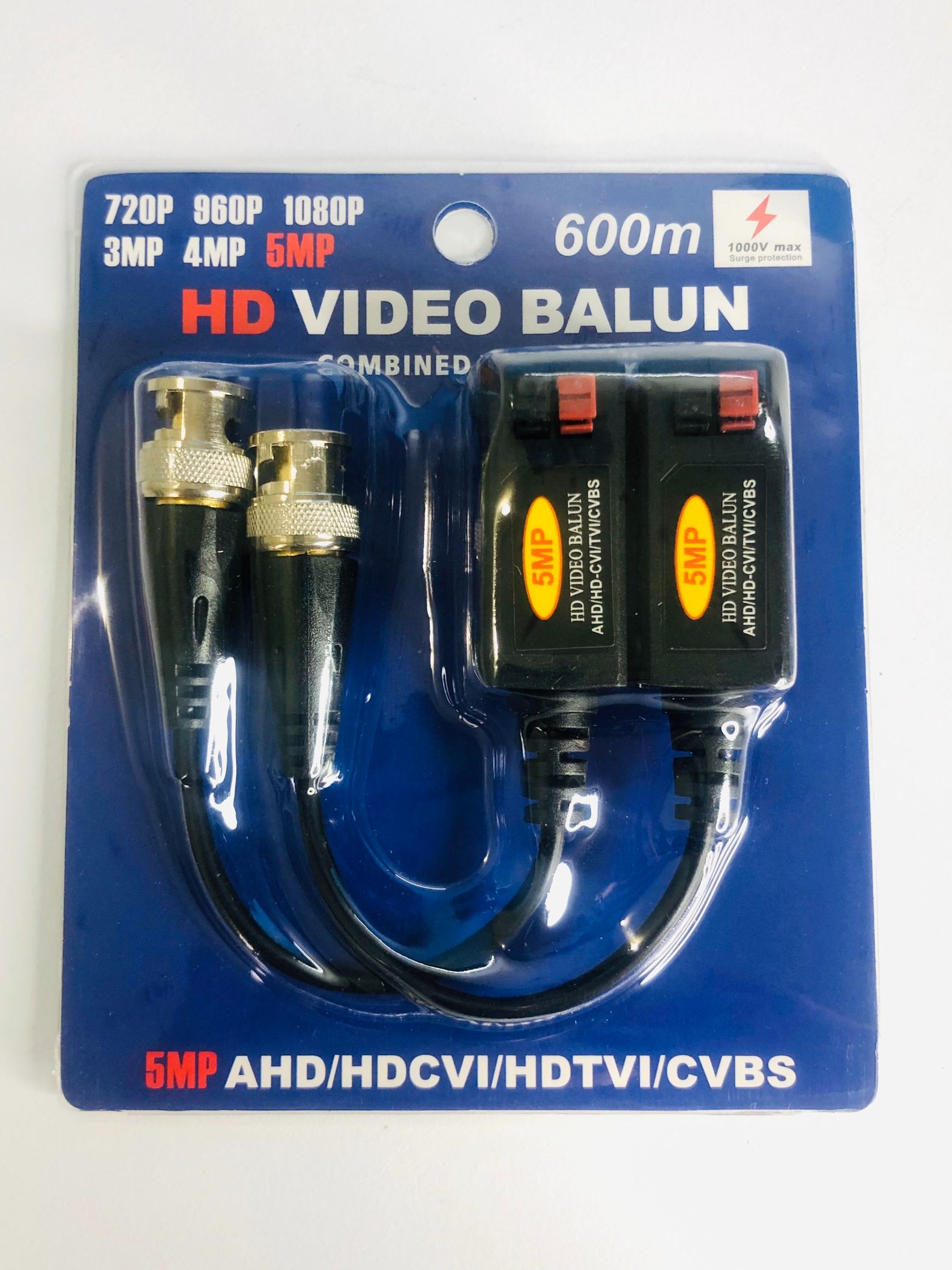 Video balun utp 5mp- 1080p hỗ camera ahd/cvi/tvi khoảng cách lên tới 600m
