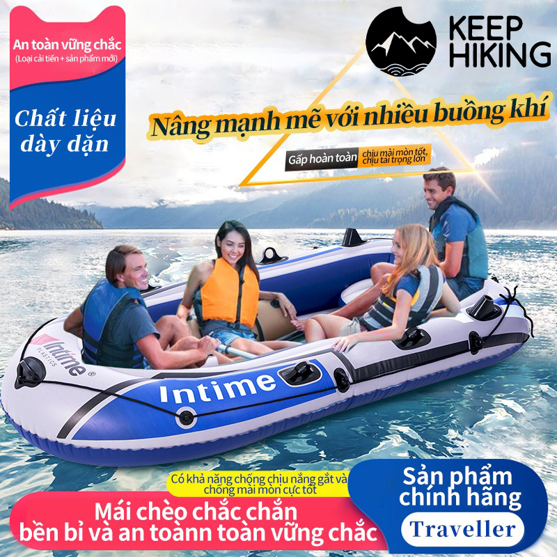[HCM]Thuyền hơi thuyền phao xuồng bơm hơi thuyền câu cá INTIME chứa 3người 4 người lớn dày hơn rộng hơn cao cấp chắc chắn thuyền dã ngoại tuyệt vời