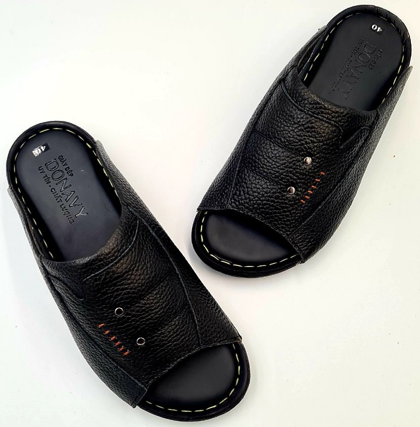 Dép quai ngang da bò 100% cao cấp - shop kinson