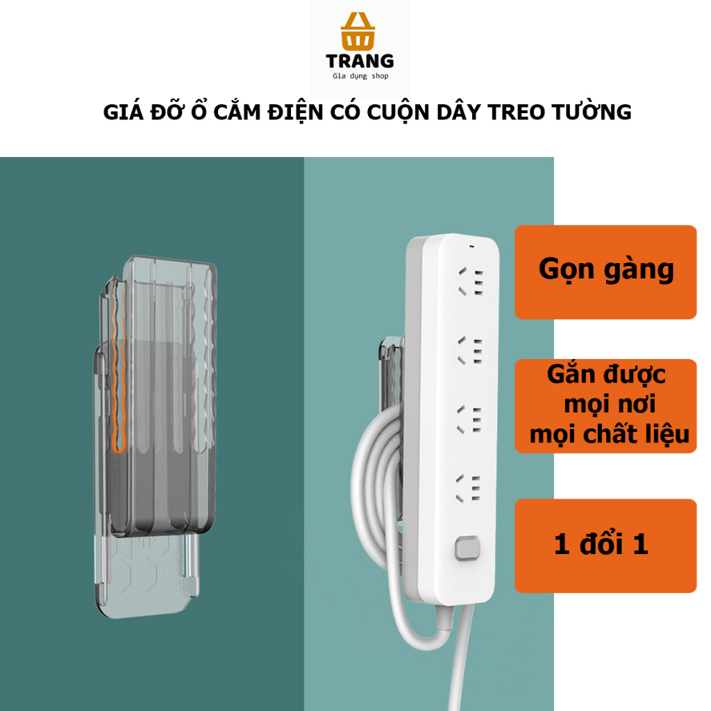 Giá đỡ ổ cắm điện, giá đỡ phích cắm ổ cắm gắn tường, gắn bàn đa năng