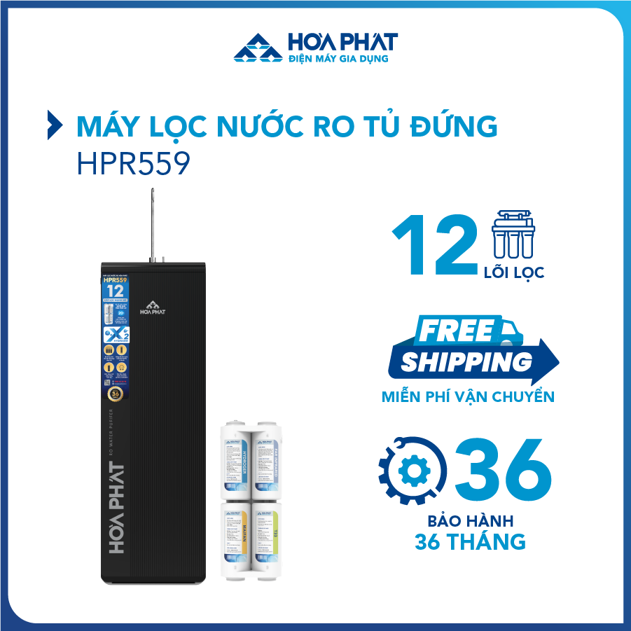 Máy lọc nước RO tủ đứng Hoà Phát HPR559 - Bảo hành 36 tháng - Uống nước trực tiếp tại vòi