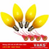 [HCM]04 bóng đèn led trái ớt trang trí tiết kiệm điện 0.3W + 4 đuôi đèn E12-220V Có 5 màu