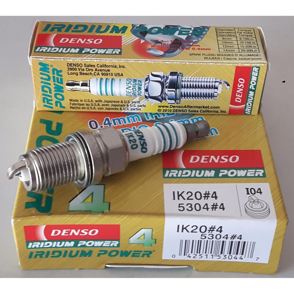 Bộ 3 Bugi ô tô DENSO JAPAN Iridium IK20 (Kia;Honda;Madza;Toyota;Mer;BMW;Audi;Chevrolet;Deawoo...) Made in USA.