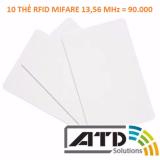 10 thẻ RFID Mifare 1356 MHz - Thẻ không sao chép có mã số cố định - ATDTECH