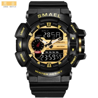 2017 New Digital sports waterproof watch for men Dual display Men’s Stylish Sport Watch - intl  