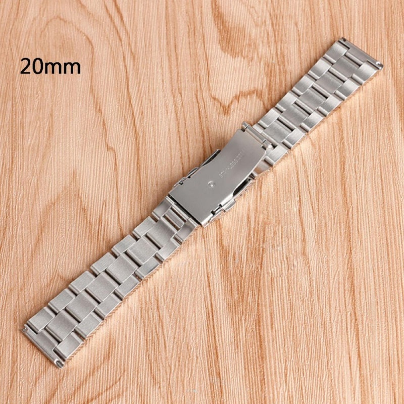 20mm Sliver Solid Link Stainless Steel Bracelet Wrist Band Watch Strap Replace - intl bán chạy