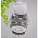 áo chó mèo cao cấp kiểu áo khoác nỉ xám có túi hình totoro size l ( dành cho chó mèo 3 - 5 kg )10