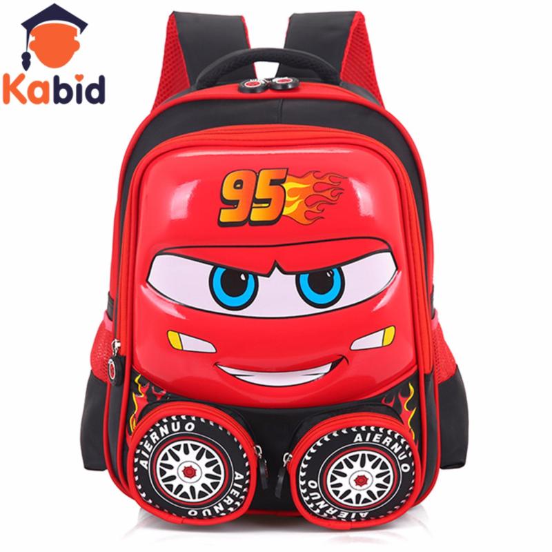 Giá bán Ba lô cho bé trai KABID balo trứng hình ô tô nổi 3D ( ĐỎ)