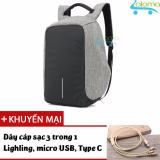 Balo chống trộm đựng laptop ipad kèm sạc usb OZUKO OZ-44 tặng cáp sạc 3 trong 1