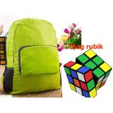 Balo học sinh cao cấp chống bám bụi (vàng chanh) tặng kèm rubik 3x3