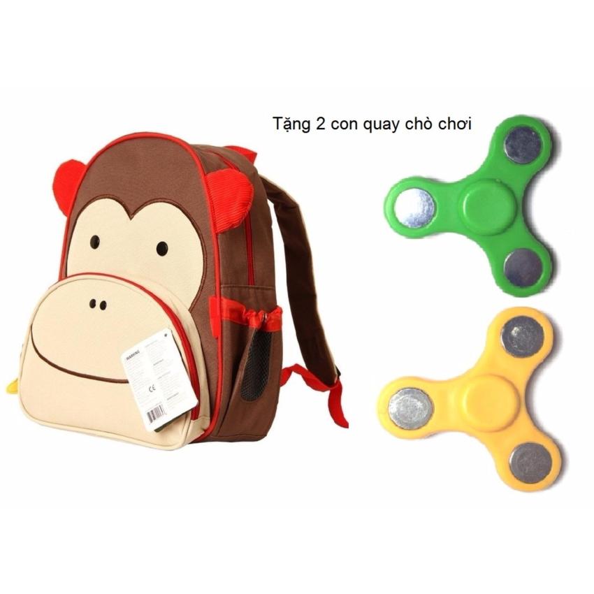 Hình ảnh Balo trẻ em hình thú cho bé 2 đến 5 tuổi (Khỉ con) Tăng 2 đồ chơi con quay