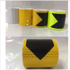 [HCM]Băng keo phản quang Mũi Tên Đen Nhỏ viền Vàng Đậm (1 mét)