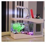 Bể cá mini phong thủy sạc usb 2l