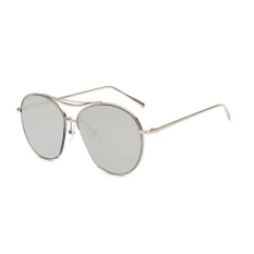 Báo Giá Big Frame Personalized Sea Lens Sunglasses (Gold Frame White Quicksilver) – intl   crystalawaking